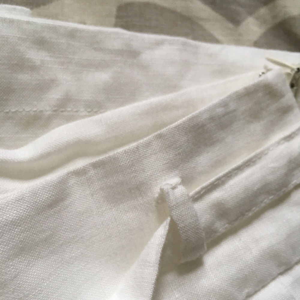 Ines de La Fressange x Uniqlo white bow tie linen cotton skirt size XXS EUC - Picture 9 of 10